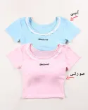 کراپ آستین کوتاه y0025 - 2