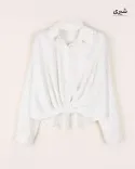شومیز ساتن جلو گره W0022 - 12