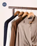 شومیز ساتن جلو گره W0022 - 15