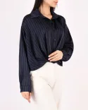 شومیز ساتن جلو گره W0022 - 3