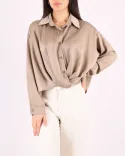 شومیز ساتن جلو گره W0022 - 5