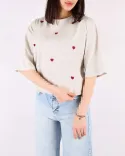 تیشرت قلب قلبی W0076 - 5