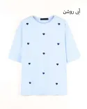 تیشرت قلب قلبی W0076 - 8