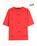 تیشرت قلب قلبی W0076 - 9