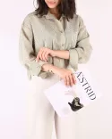 شومیز کراپ راه راه W0069 - 4
