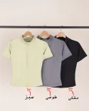 سوییشرت ورزشی آستین کوتاه Y0036 - 3
