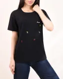 تیشرت جلو طرحدار W0018