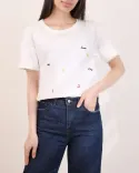 تیشرت جلو طرحدار W0018 - 1