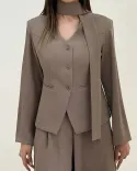 کت و شلوار کمربند دار G00126 - 2