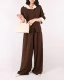 کت و شلوار کمربند دار G00126 - 7