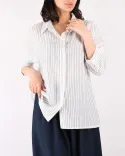 شومیز راه راه رنگی G00152 - 3