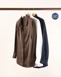 شومیز ساتن دکمه مخفی G00215 - 10