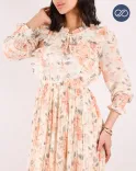 پیراهن حریر پایین پلیسه G00208 - 11