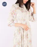 پیراهن حریر طرحدار G00207 - 3