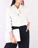 شومیز دکمه رنگی G00132 - 1
