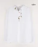 شومیز دکمه رنگی G00132 - 5