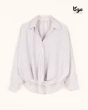 شومیز گره ای راه راه G0041 - 10