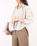شومیز گره ای راه راه G0041 - 5