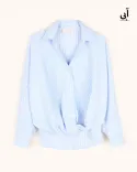 شومیز گره ای راه راه G0041 - 6