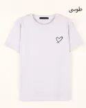 تیشرت قلبی W0068 - 6