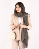 شال پلیسه طرحدار ( حریر ) S00901 - 1