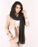 شال پلیسه طرحدار ( حریر ) S00901 - 2