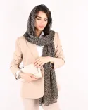 شال پلیسه طرحدار ( حریر ) S00901 - 3