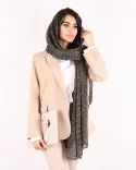 شال پلیسه طرحدار ( حریر ) S00901 - 6