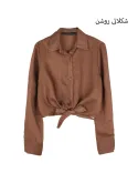 شومیز کراپ گره ای W0028 - 13