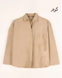 شومیز لینن باکسیG00409 - 3