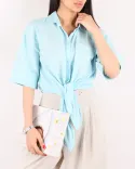 شومیز گره ای لیننG00406 - 2