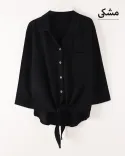 شومیز جلو گره ویسکوز G00474 - 2
