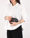 شومیز لینن کتان پشت چاک G00507 - 11