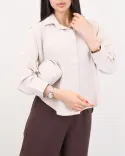 شومیز لینن کتان پشت چاک G00507 - 3
