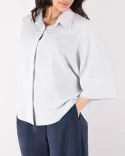شومیز دکمه مخفی  G00519 - 1