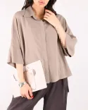 شومیز دکمه مخفی  G00519 - 4