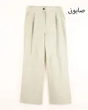 شلوار لینن پشت کش G00529 - 8