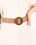 کمربند حصیری سگک چوبی 00189 - 1