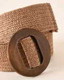 کمربند حصیری سگک چوبی 00189 - 5