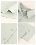 شومیز کتان تک جیب G00554 - 13
