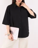 شومیز کتان تک جیب G00554 - 5