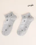 جوراب طرح قلبی Y00447 - 3