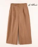 شلوار لینن واید G00565 - 5