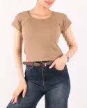 تیشرت یقه خشتی G00595