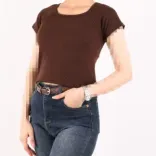 تیشرت یقه خشتی G00595 - 8