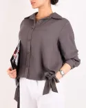 شومیز بغل گره W00148 - 4