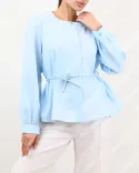 شومیز کمربندی رز W00156