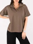 تیشرت یقه شکاری W00180 - 1