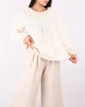 شومیز موسلین پشت دکمه G00455 - 4