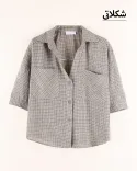 شومیز چهارخونه G00663 - 6